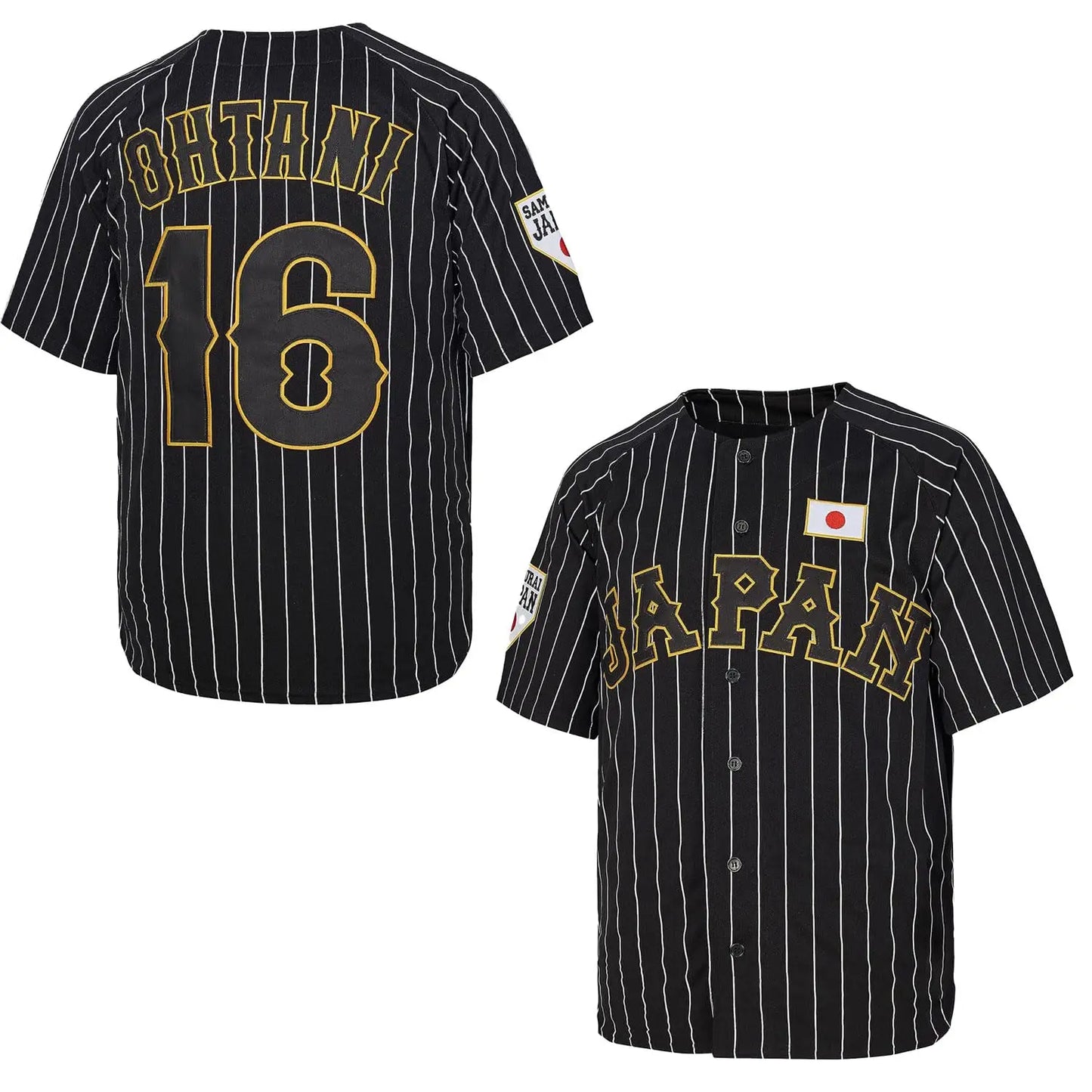 2024 World New Baseball Jersey Japan 16 OHTANI Jerseys Sewing Embroidery Sports Outdoor White Black Stripe Kids Gifts Uniform Leedoar