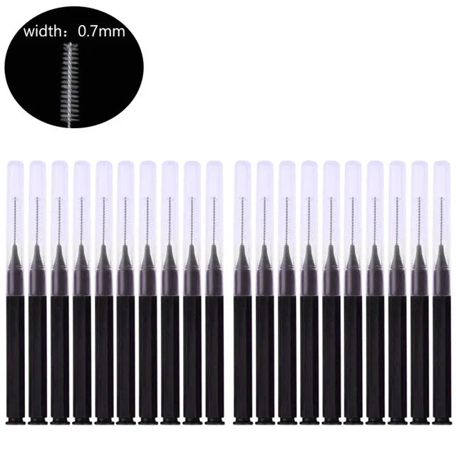 20Pcs Mini Eyebrow Brush Brow Perm Brush Disposable Brow Lifting Brushes Bendable Micro Eyelash Brush Applicators Makeup Tools Leedoar