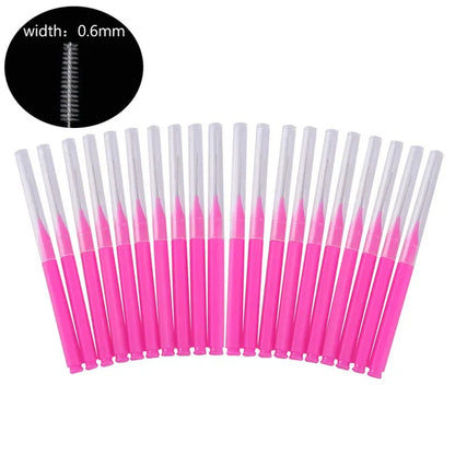 20Pcs Mini Eyebrow Brush Brow Perm Brush Disposable Brow Lifting Brushes Bendable Micro Eyelash Brush Applicators Makeup Tools Leedoar