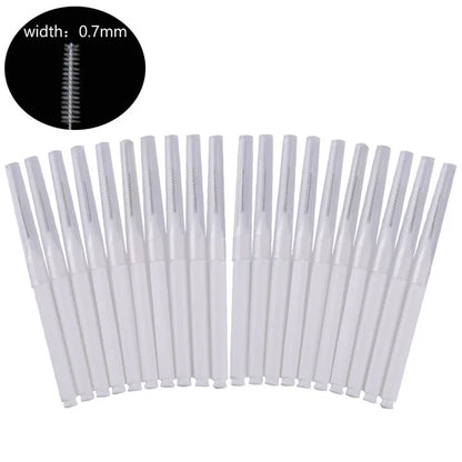 20Pcs Mini Eyebrow Brush Brow Perm Brush Disposable Brow Lifting Brushes Bendable Micro Eyelash Brush Applicators Makeup Tools Leedoar