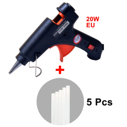 20W Hot Melt Glue Gun with Seal Wax Glue Sticks Household DIY Industrial Guns Heat Temperature Thermo Electric Repair Tool