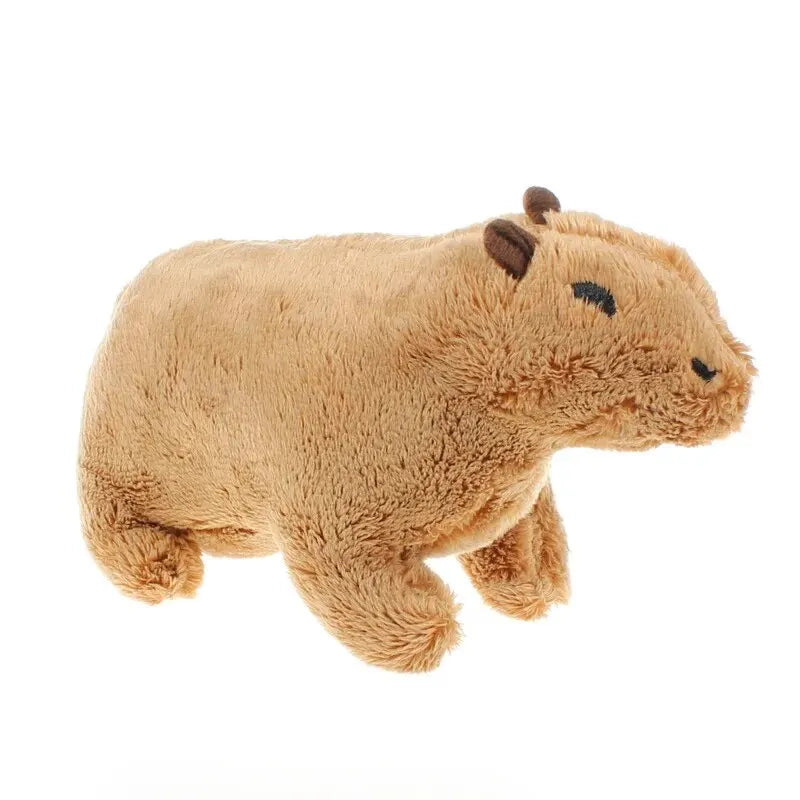 20cm Simulation Fluffty Capybara Rodent Plush Doll Soft Cute Stuffed Crawling Rodent Animal Lifelike Bedtime Toy Leedoar