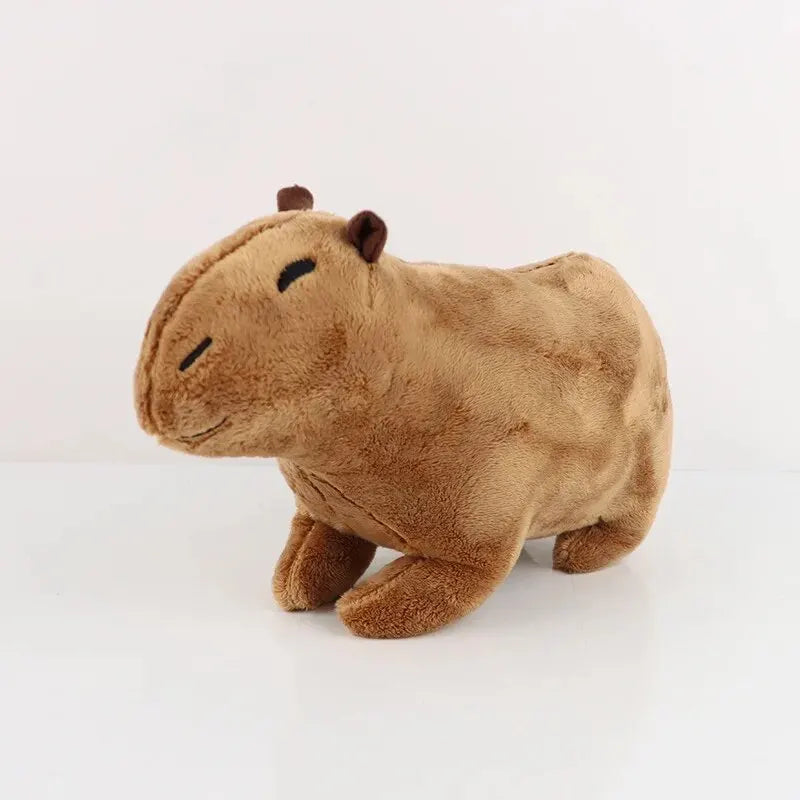 20cm Simulation Fluffty Capybara Rodent Plush Doll Soft Cute Stuffed Crawling Rodent Animal Lifelike Bedtime Toy Leedoar