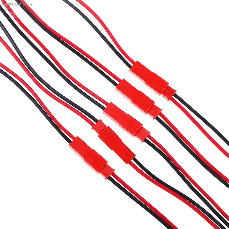 20 peças 2 pinos conector macho fêmea jst plugue cabo 22 awg fio para bateria rc atacado 10 pares 