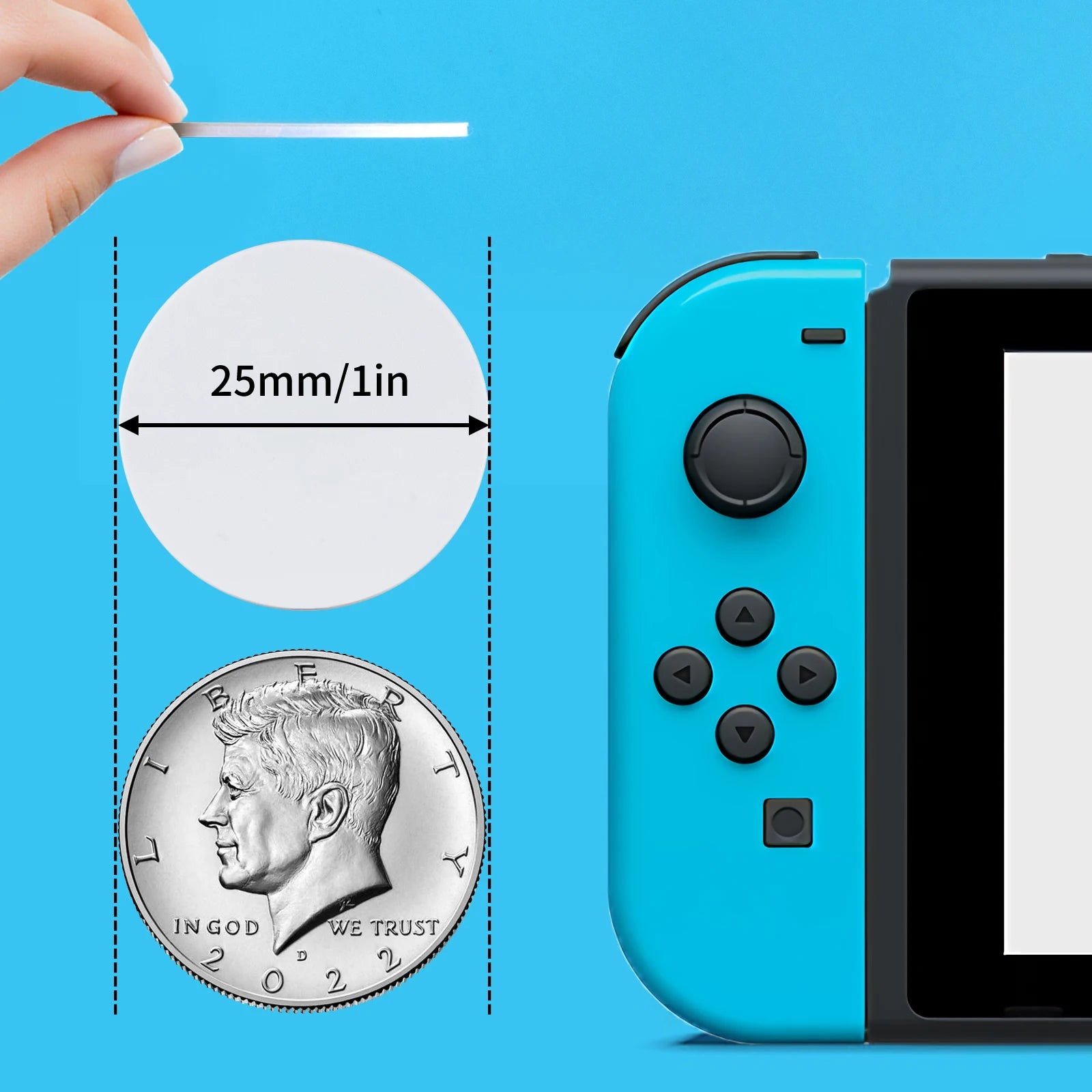 20pcs 50pcs 13.56MHz Ntag215 NFC Coins Adhesive Cards Badge Backing 504 Bytes ISO/IEC 14443 A 25mm Waterproof PVC Ntag 215 Tag Leedoar