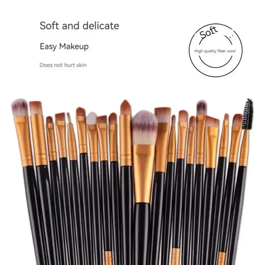 20pcs Makeup Brushes Portable Blush Brush Eyeshadow Brush Loose Powder Brush Beginner Complete Set Of Beauty Tools Leedoar