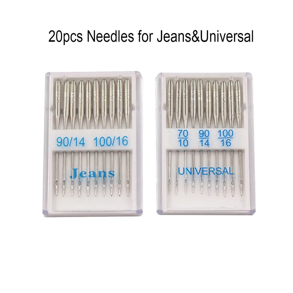 20pcs Sewing Machine Needles Jeans Universal Regular Point Sewing Needles Ball Point Head for Home Sewing Machine Supplies Leedoar