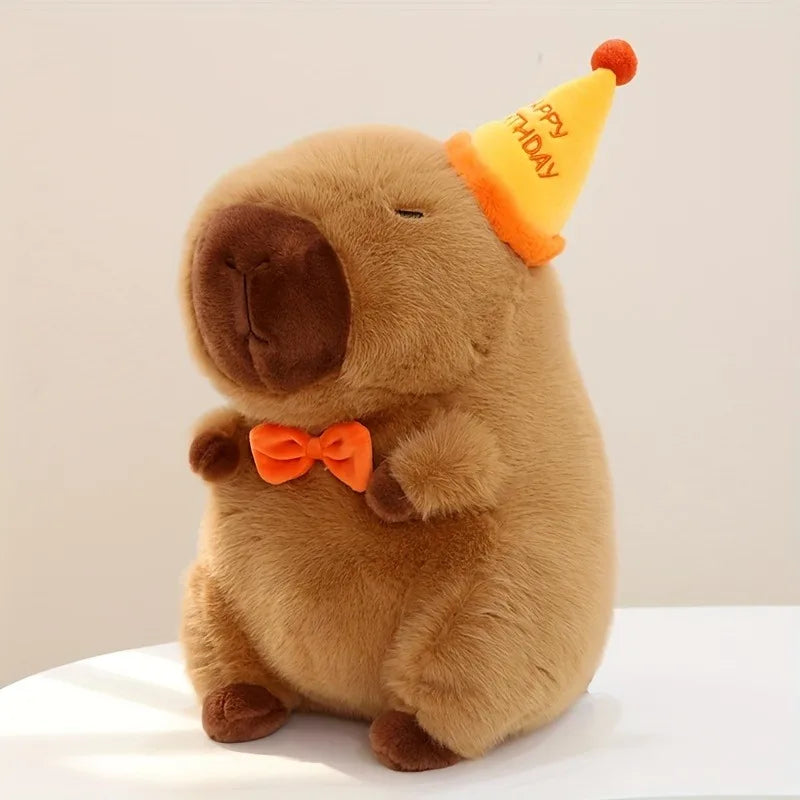 23cm Capybara Plush Simulation Capibara Anime Fluffty Toy Cute Doll Stuffed Animals Soft Doll Plush Christmas Thanksgiving Gift Leedoar