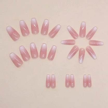 24 PCs Fake Nails with 1 Nail Glue and 1 Nail File Leedoar