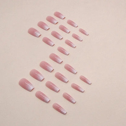 24 PCs Fake Nails with 1 Nail Glue and 1 Nail File Leedoar