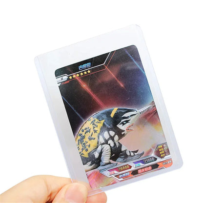 25Pcs PVC Transparent Card Sleeve with Protective Film Clear Card Holder Photo Game Card Toploaders Cover ID Card Sleeve Protect Leedoar