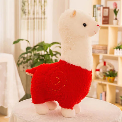 25cm New Alpaca Plush Toy 6 Colors Cute Animal Doll Soft Cotton stuffed doll Home office decor Kids girl Birthday Christmas Gift Leedoar