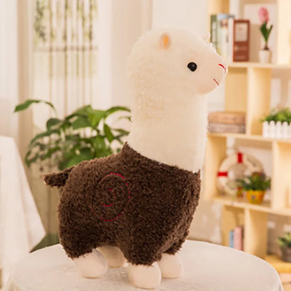 25cm New Alpaca Plush Toy 6 Colors Cute Animal Doll Soft Cotton stuffed doll Home office decor Kids girl Birthday Christmas Gift Leedoar