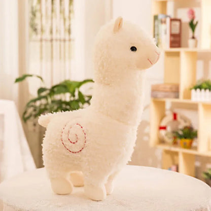 25cm New Alpaca Plush Toy 6 Colors Cute Animal Doll Soft Cotton stuffed doll Home office decor Kids girl Birthday Christmas Gift Leedoar