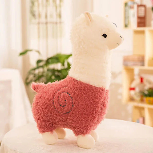 25cm New Alpaca Plush Toy 6 Colors Cute Animal Doll Soft Cotton stuffed doll Home office decor Kids girl Birthday Christmas Gift Leedoar