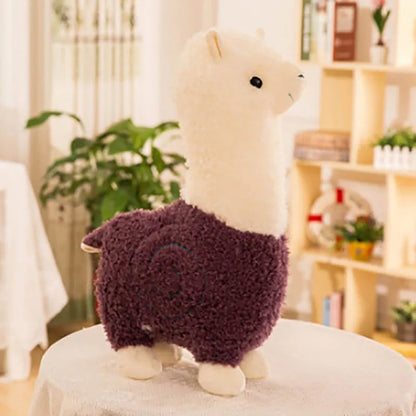 25cm New Alpaca Plush Toy 6 Colors Cute Animal Doll Soft Cotton stuffed doll Home office decor Kids girl Birthday Christmas Gift Leedoar