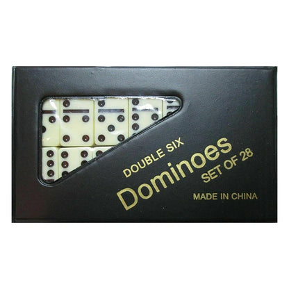 28PCS Double Six Domino Set Entretenimento Lazer Viagem Diversão Jogo de Mesa Domino Brinquedo Quebra-cabeça Infantil Brinquedo Presente 