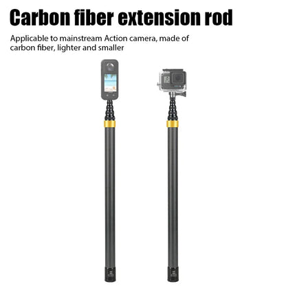 290CM Carbon Fiber Invisible Extended Edition Selfie Stick for Insta360 X3 GO 3 Action 4 Accessories for GoPro Selfie Stick Leedoar