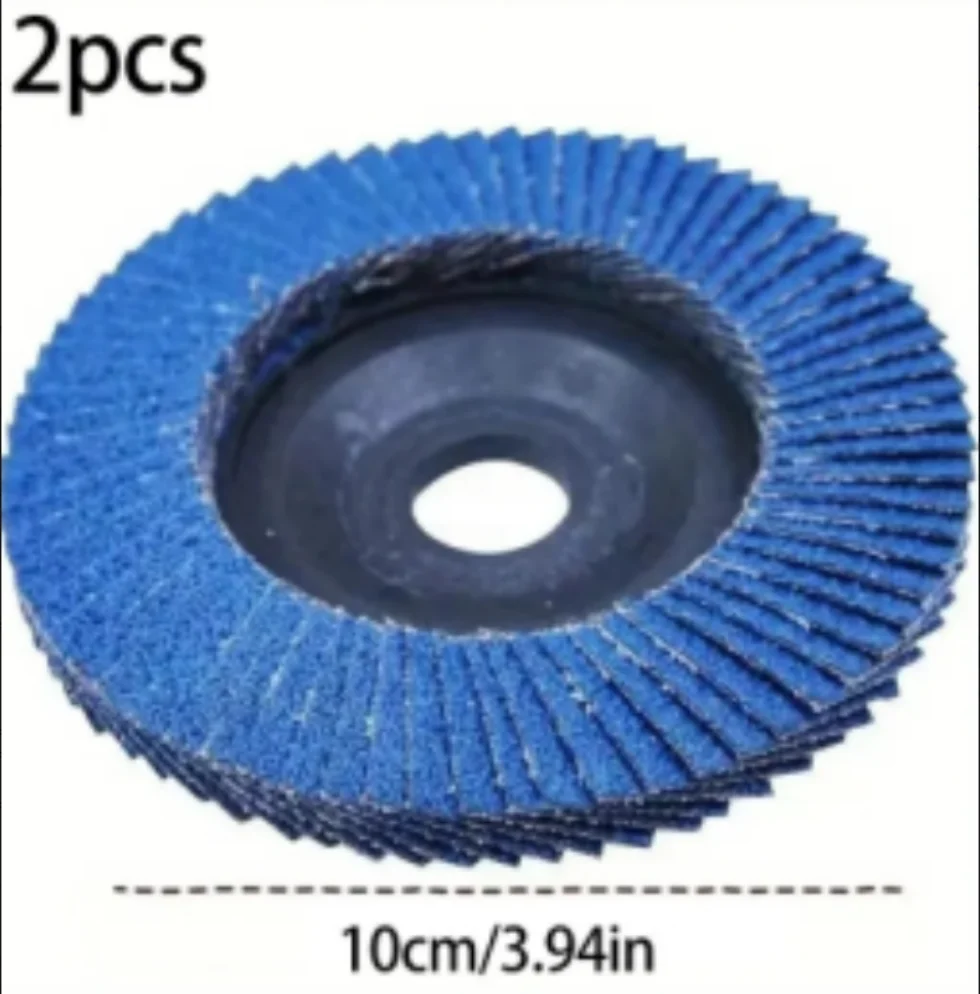 2PCS Emery Cloth Grinding Wheel Flap Discs Sand Stock Rust Removal Finishing Deburring Louver Flat Sandcloth Metal Plate Polish Leedoar