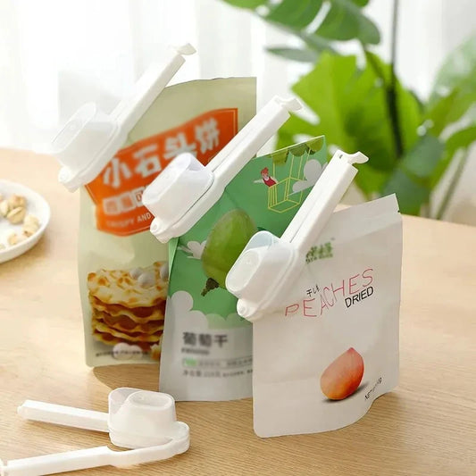 2PCS Food Bag Clips, With Lid Sealing Clips, Milk Powder Snack Clips Sealer, Kitchen Food Moisture-Proof Chips Milk Bag Clips Leedoar