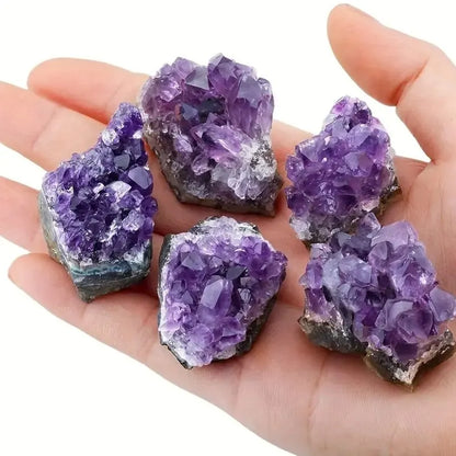 2PCS Natural Amethyst Treatment Stone -Energy Stone Healing Crystal Mysterious Energy Decoration, Decoration. Leedoar