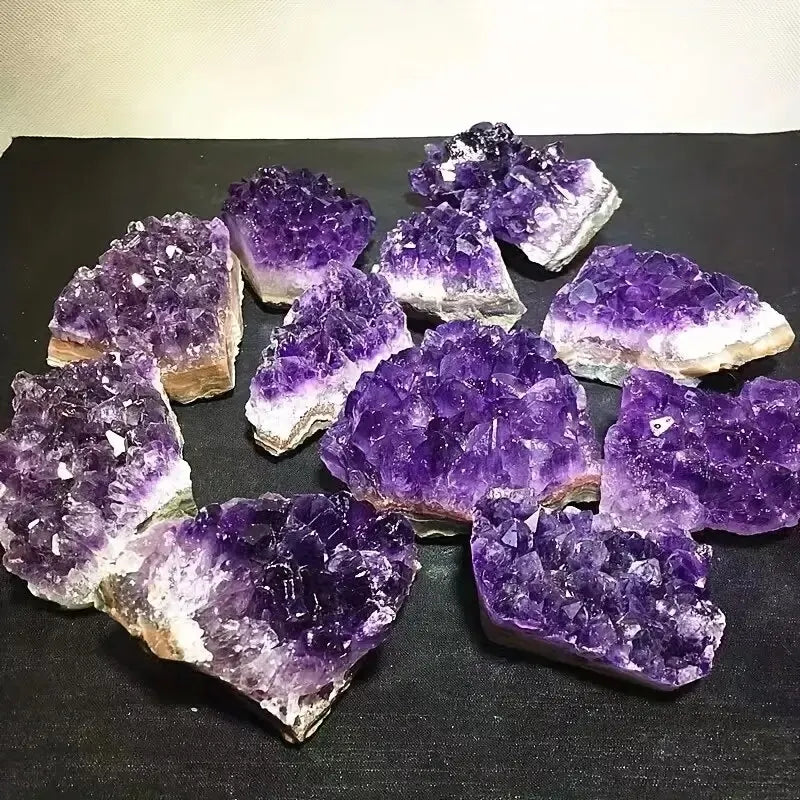 2PCS Natural Amethyst Treatment Stone -Energy Stone Healing Crystal Mysterious Energy Decoration, Decoration. Leedoar