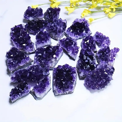 2PCS Natural Amethyst Treatment Stone -Energy Stone Healing Crystal Mysterious Energy Decoration, Decoration. Leedoar