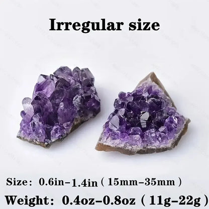 2PCS Natural Amethyst Treatment Stone -Energy Stone Healing Crystal Mysterious Energy Decoration, Decoration. Leedoar