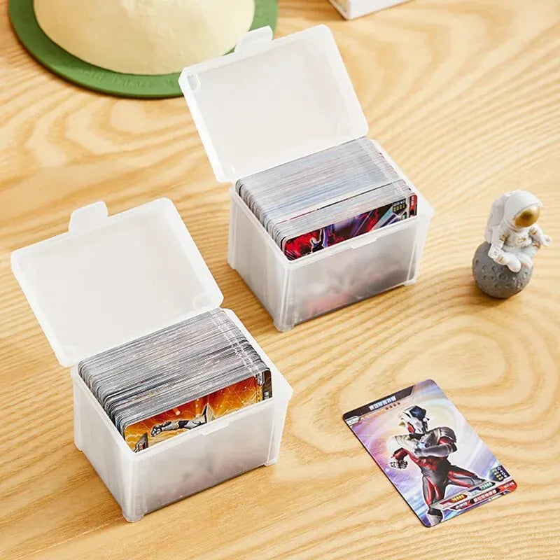 2PCS Small Semi-Transparent Plastic Cards Cases Folder Matte Flip-Top Jewelry Box Accessories Storage Organize Packaging Boxes Leedoar