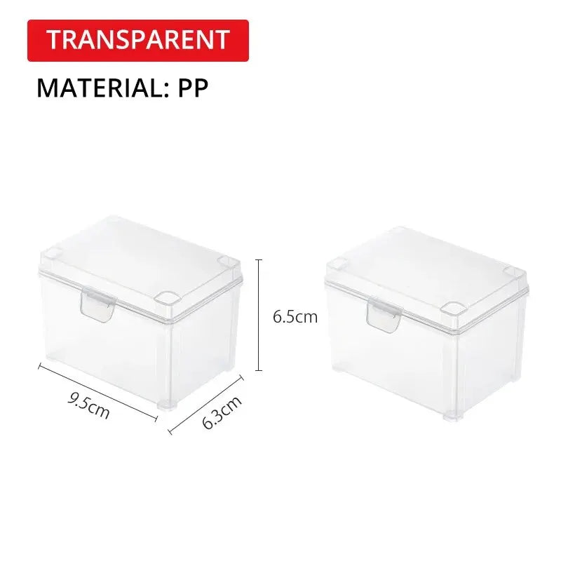 2PCS Small Semi-Transparent Plastic Cards Cases Folder Matte Flip-Top Jewelry Box Accessories Storage Organize Packaging Boxes Leedoar