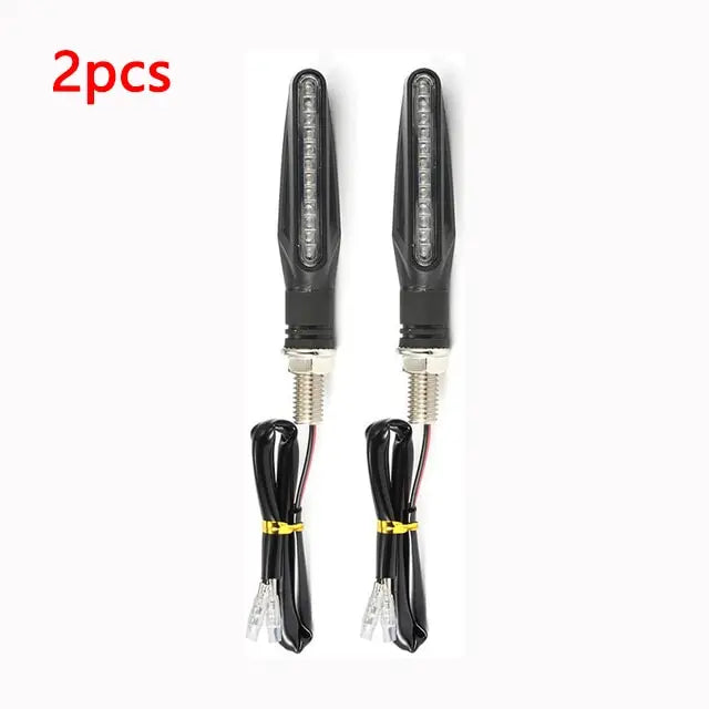 2PCS Universal LED Motorcycle Turn Signal Light 12v IP68 Waterproof Amber Flasher Indicator Blinker Rear Lights Lamp Accessories Leedoar