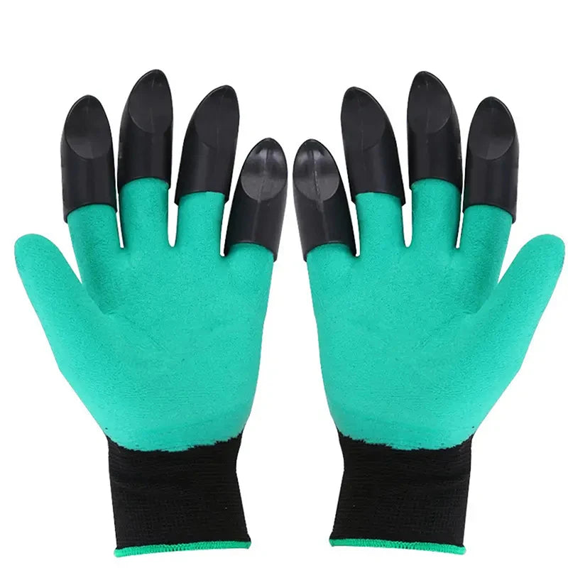 2 pares de guantes de jardinería con garras: perfectos para cavar, plantar, desmalezar y sembrar; protegen las uñas y los dedos. Guantes esenciales 