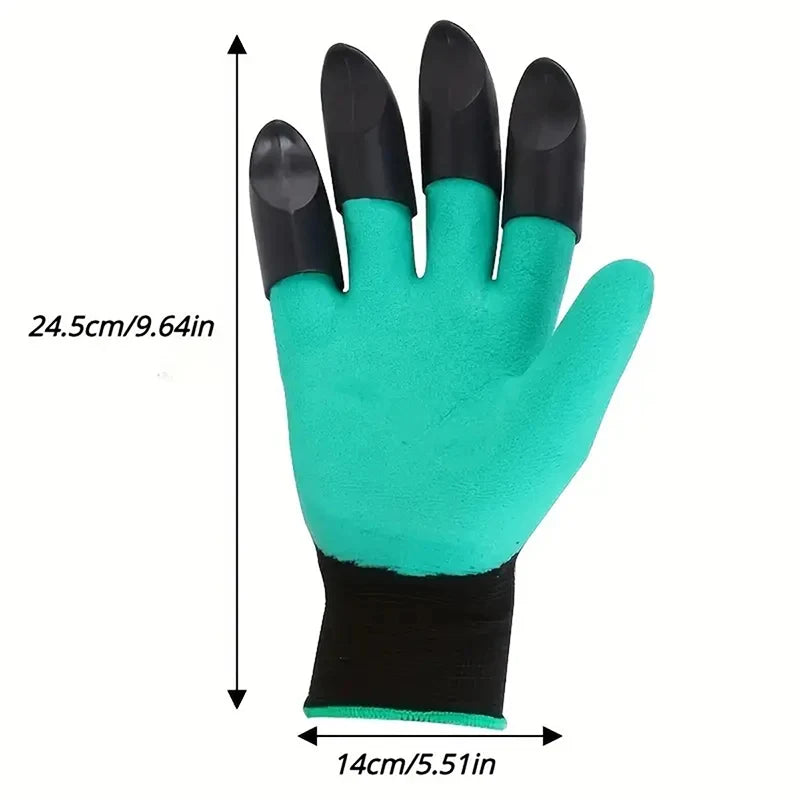 2 pares de guantes de jardinería con garras: perfectos para cavar, plantar, desmalezar y sembrar; protegen las uñas y los dedos. Guantes esenciales 