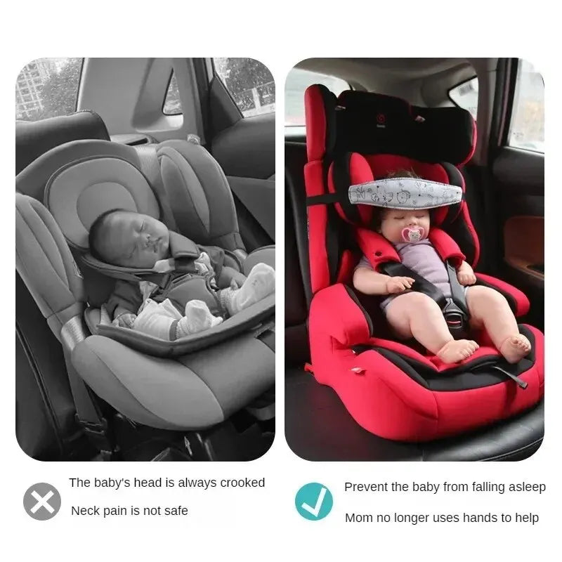 2Pcs Baby Head Support Strap for Children's Car Safety Seat Headrest Headrest Sleep Eye Mask Auxiliary Strap