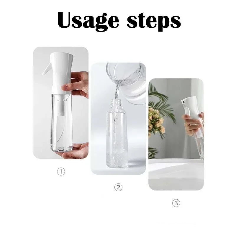 2Pcs High Pressure Spray Bottles Refillable 200ml Bottles Continuous Mist Watering Can Automatic Salon Barber Water Sprayer Leedoar