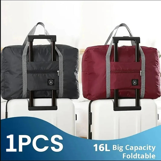 2pcs Pack Foldable Travel Bag For Airlines Hand Luggage Weekender Overnight Hospital Shopping Bag Fitness Travel Bag Women Men