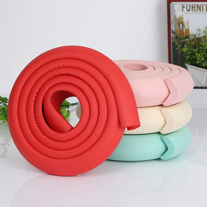 2m Thicken Baby Bumper Strip Kids Protection Bumper Furniture Anti-collision Strip L Type with Double-sided Tape Kindergarten Leedoar