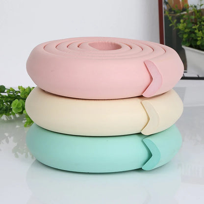 2m Thicken Baby Bumper Strip Kids Protection Bumper Furniture Anti-collision Strip L Type with Double-sided Tape Kindergarten Leedoar