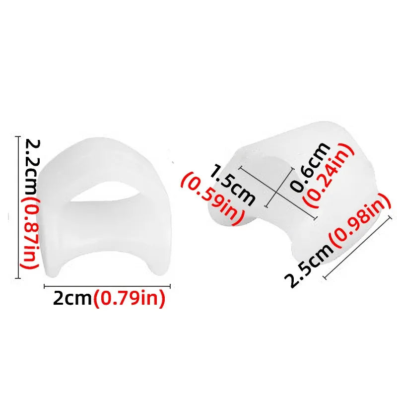 2pcs=1pair Separator Finger Feet Care Protector Silicone Toe Orthopedic Products Bunion Corrector Hallux Valgus For Pedicure Leedoar