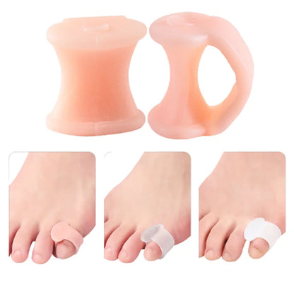2pcs=1pair Separator Finger Feet Care Protector Silicone Toe Orthopedic Products Bunion Corrector Hallux Valgus For Pedicure Leedoar