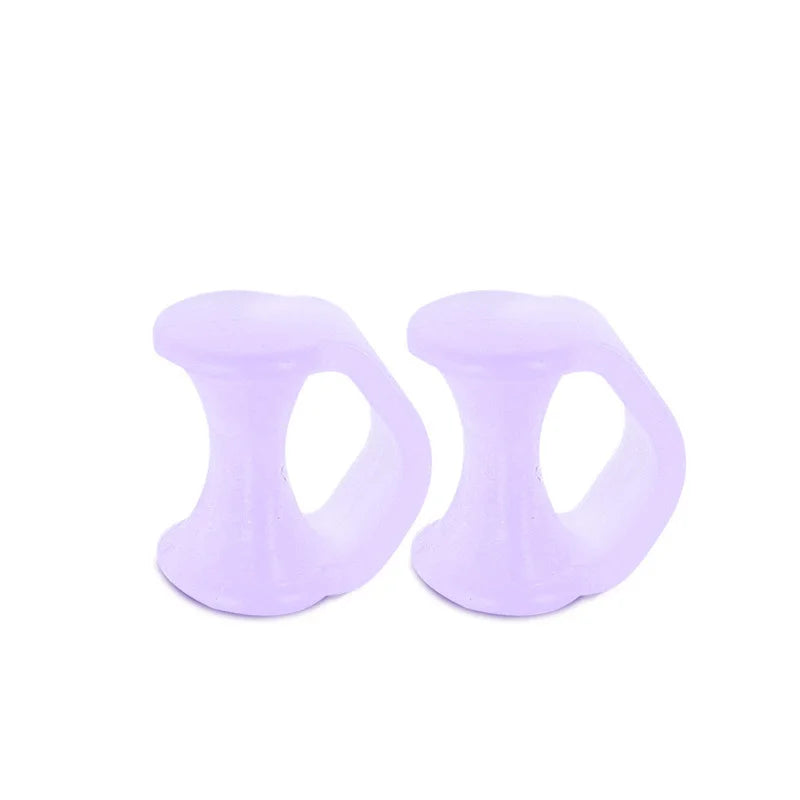 2pcs=1pair Separator Finger Feet Care Protector Silicone Toe Orthopedic Products Bunion Corrector Hallux Valgus For Pedicure Leedoar