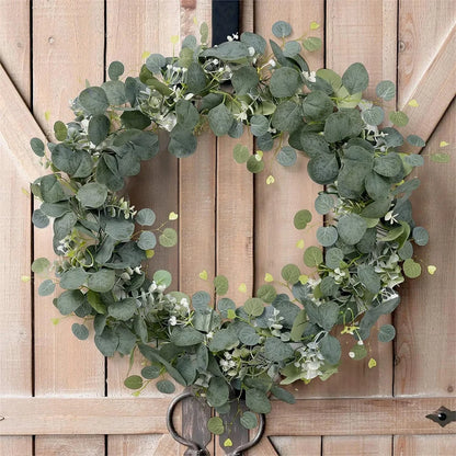 2pcs/1pc Eucalyptus Garland 6FT Artificial Greenery Garland Faux Eucalyptus Leaves Vines For Wedding Arch Door Wall Decor Leedoar