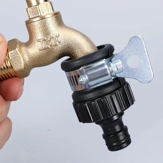 Adaptador de grifo de agua universal duradero de 2 piezas, accesorio de manguera de plástico, conexión rápida, grifo para lavado de automóviles, riego de jardín 