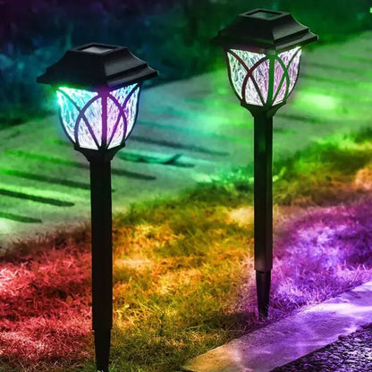 2pcs/Lote Led Solar Lawn Lights Outdoor Waterproof Warm White Light Garden Decoration Lamp Para Walkway Path Villa Yard Driveway 