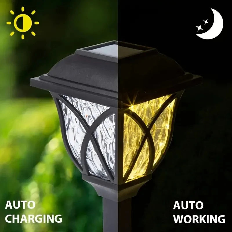 2pcs/Lote Led Solar Lawn Lights Outdoor Waterproof Warm White Light Garden Decoration Lamp Para Walkway Path Villa Yard Driveway 