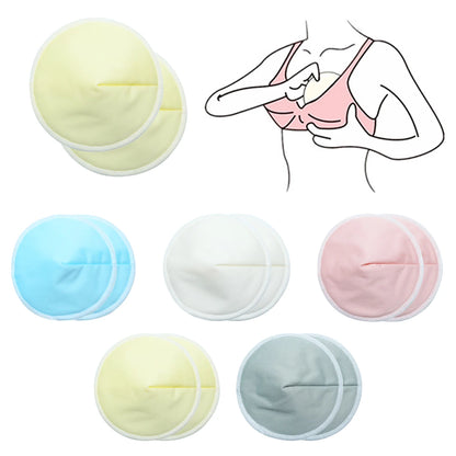 2pcs Organic Bamboo Viscose Nursing Breast Pads Washable Breastfeeding Pads Reusable Breast Pads for Breastfeeding Nursing Pads Leedoar