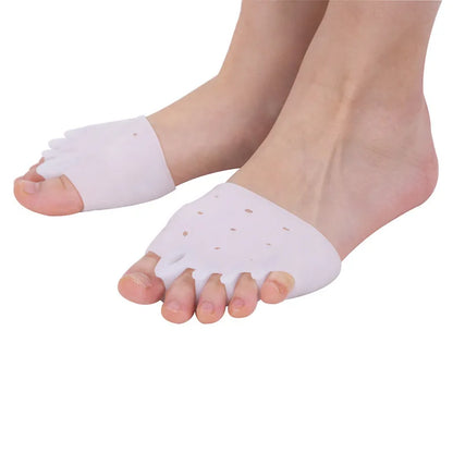 2 piezas de almohadillas de silicona suave para los pies, almohadillas para el antepié para aliviar el dolor de callos y ampollas, separadores de dedos antideslizantes reutilizables 