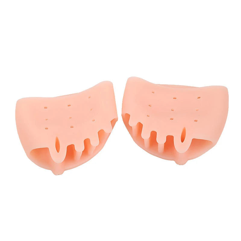 2 piezas de almohadillas de silicona suave para los pies, almohadillas para el antepié para aliviar el dolor de callos y ampollas, separadores de dedos antideslizantes reutilizables 