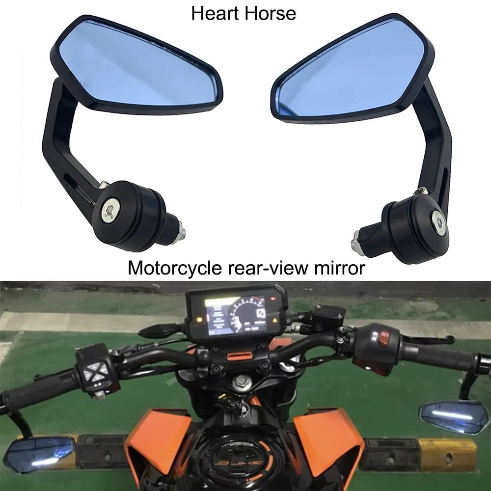 2x 7/8" 20mm Motorcycle Rear View Mirrors Anti-Glare HD Motorbike Handlebar End Side Mirror for Scooters ATV Bike Motorcycles Leedoar