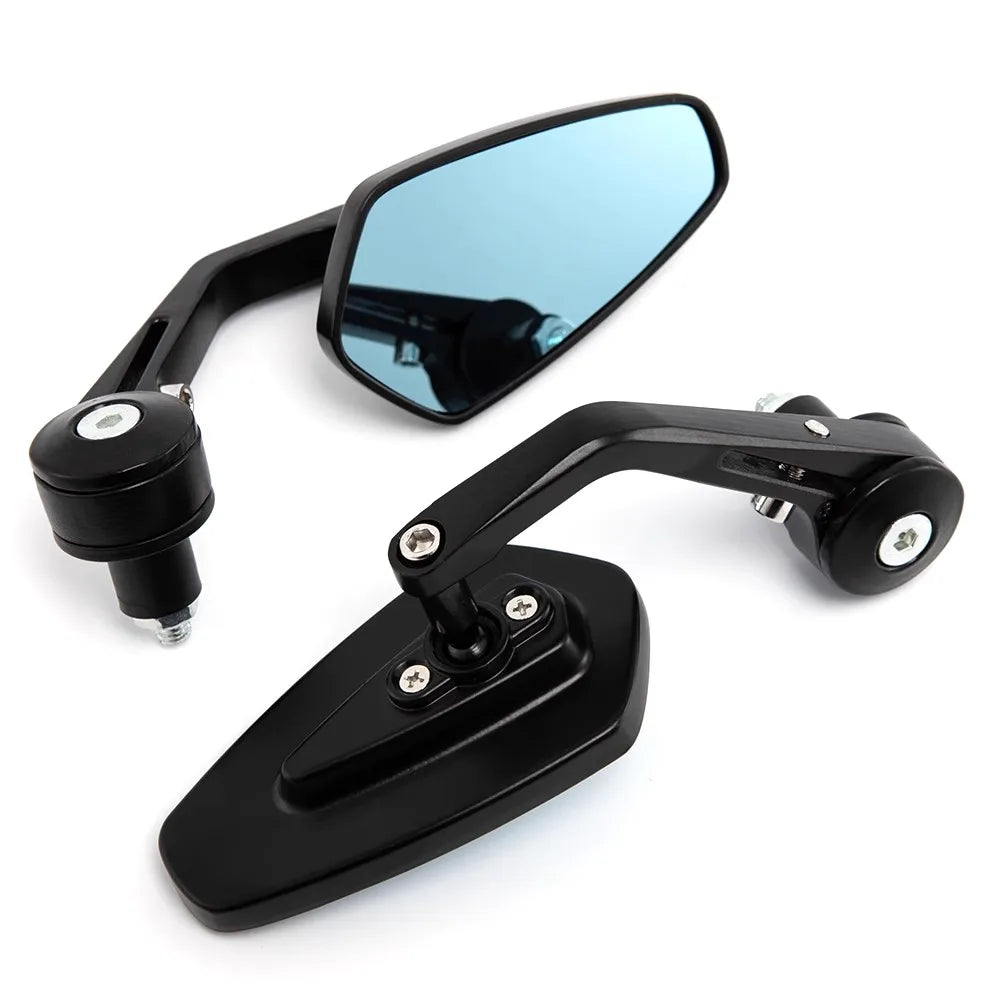 2x 7/8" 20mm Motorcycle Rear View Mirrors Anti-Glare HD Motorbike Handlebar End Side Mirror for Scooters ATV Bike Motorcycles Leedoar